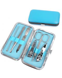 vocoste Personal Care Stainless Steel Nail Clipper Cleaner Cuticle Grooming Kit Manicure Set 6 in 1
