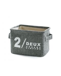vocoste Household Bedroom Number Pattern Foldable Linen Supplies Storage Bag Basket Box Gray