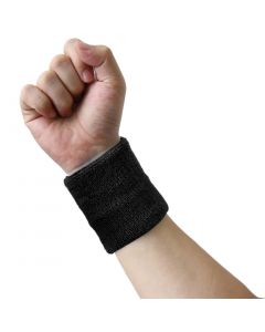 vocoste Black Cotton Towel Sport Wrist Protector Sweat Absorbent Elastic Comfort Wristband