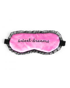 vocoste Rose Red Soft Satin Lace Travel Eye Mask Rest Relax Eyes Pad Sleeping Shade Cover