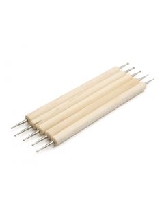 vocoste 5pcs Dual Ends Wooden Handle Nails Dotting Decorative Tools Nail Painting Pen