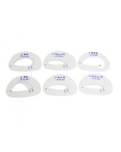 vocoste 6 Pcs Plastic Pro Makeup Tool Beauty Eyeshadow Stencil Models Shaping Template Card for Beginner