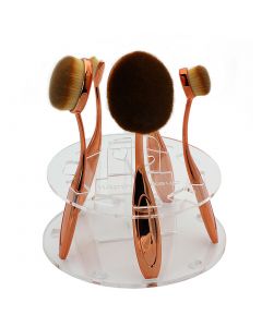 vocoste Clear Acrylic 10 Hole Toothbrush Makeup Brush Holder Drying Rack Stand Cosmetic Display Shelf Tool