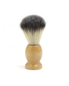 vocoste Light Beige Wooden Handle Beard Nylon Hair Wet Shaving Brush Barber Salon Tool for Men