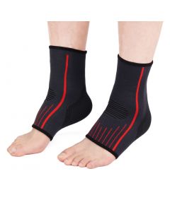 vocoste 1 Pair Dark Gray Red Knitting Ankle Brace Support for Sport Running Basketball