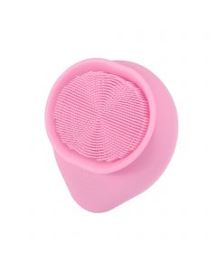 vocoste Sonic Facial Cleansing Brush Soft Silicone Face Cleaning with Battery for Women Men Pink