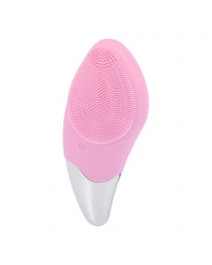 vocoste Sonic Facial Brush Soft Silicone Facial Tool with Heated Function for Women Men Pink