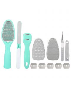 vocoste Foot Nail Files Tools Set Hard Dead Skin Remover Scraper Pedicure Rasp Tools Portable Cuticle Pusher Set