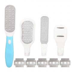 vocoste Foot Nail Files Tools Set Hard Dead Skin with Removable Handle Portable Foot Care Tool Set